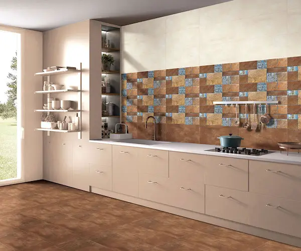 kajaria tiles design for kitchen wall